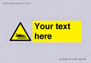 Custom warning grounding narrow boat on lock cill